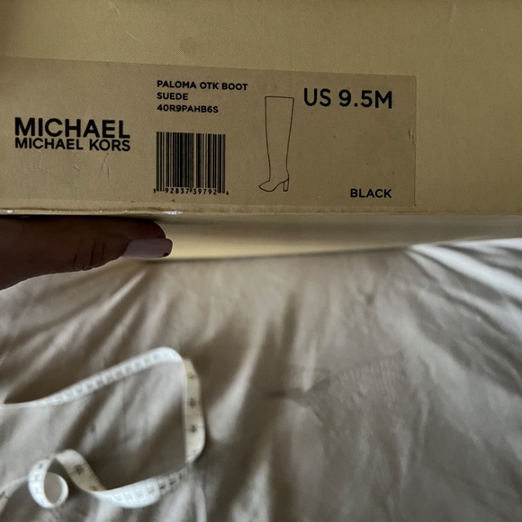MICHAEL Michael Kors Gold Paloma Black Suede Over-The-Knee Boot - Picture 3 of 11